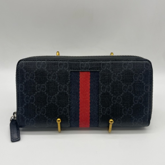 Gucci PVC Leather Sherryline Long Zippy Wallet - Picture 1 of 11